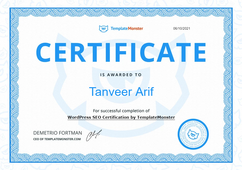 Tanveer Arif WordPress SEO Specialist